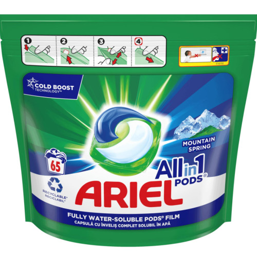 Капсулы для стирки Ariel All in 1 Pods, 65 шт